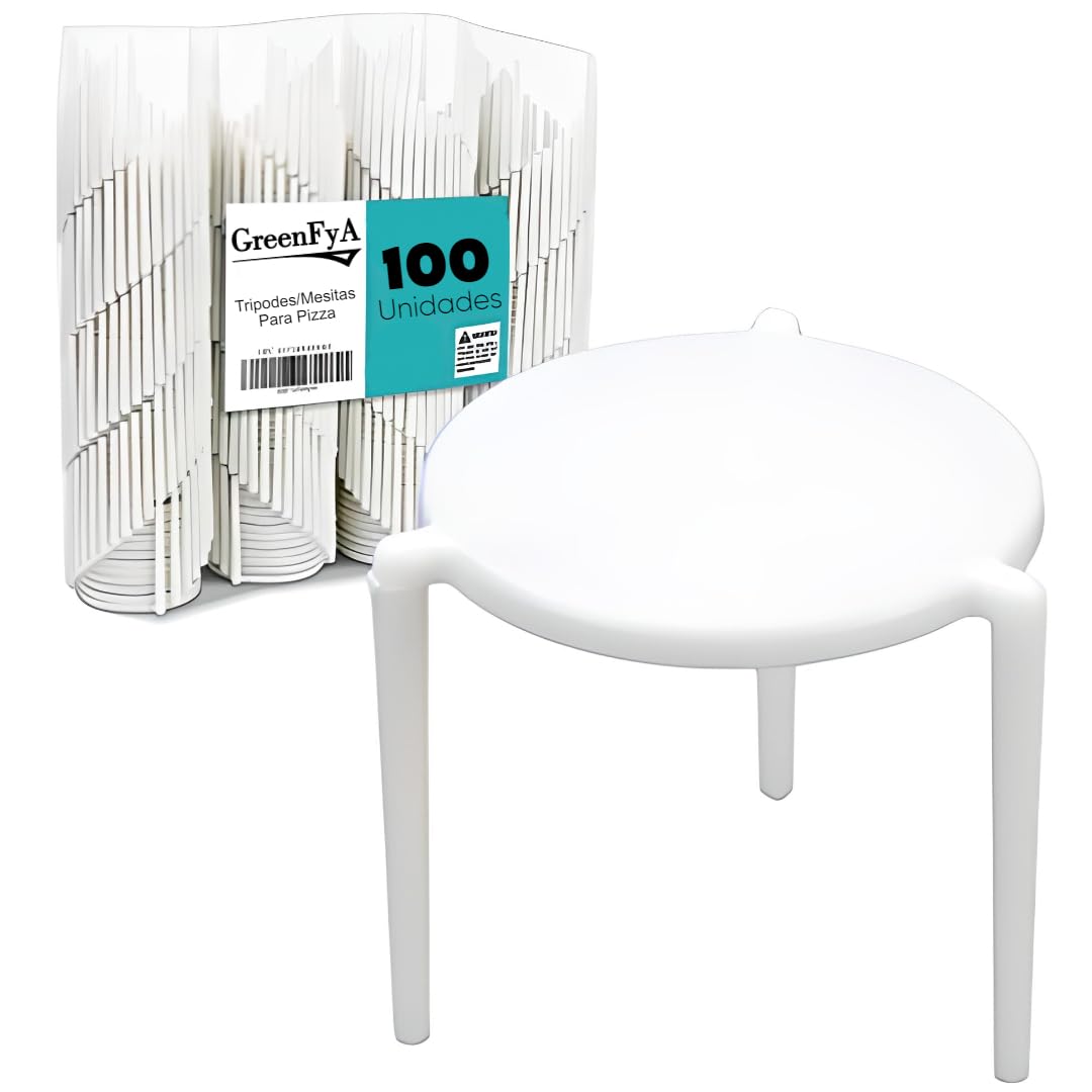 100uds Mesita de Pizza, Soporte, Guardapizza, Tripode separación de Pizza para Llevar/Ideal para Poner en Cajas de Pizza (100)