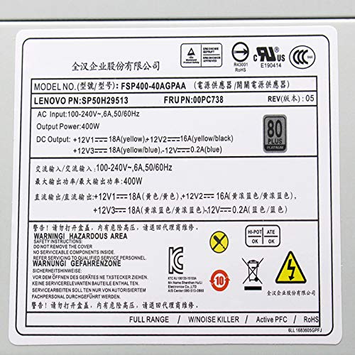Fuente de alimentación LXun 400W para servidor Lenovo P300 P310 P320 P410 miniatura 7