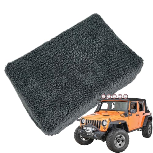 Hobngmuc Toallas de lavado de coche | Forro polar coral absorbente – Esponja de limpieza de microfibra automotriz, para el cuidado de mantenimiento, automóvil, camión, RV, SUV, sedán, barcos