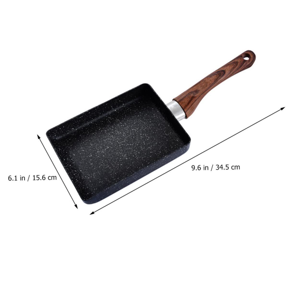 IMIKEYA 1pezzi Padella Tamagoyaki Antiaderente Padella Per Uova Quadrata Realizzata Base Piana Per Aderenza Massima Al Fornello Manico Ergonomico Comodo Da Impugnare