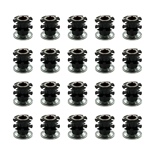 Image of Outwater 1 inch Round Tube Caster Insert, 3 /8-16 Thread, 20-Pack