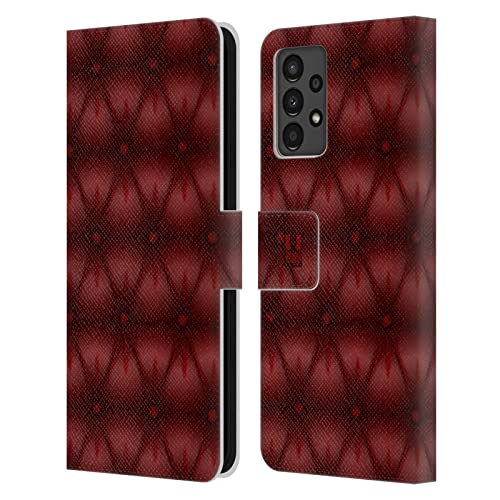 Étui Cuir Samsung Galaxy A13 2022 Protection Portefeuille Clapet Head Case Designs Rouge