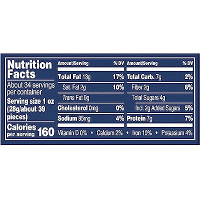 PLANTERS Honey Roasted Peanuts, Sweet and Salty Snacks, Plant-Based Protein , 34.5 Oz (2 Tubs)
