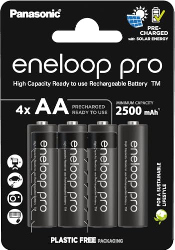 eneloop Pro - Pilas Recargables AA (Paquete de 4) - 2500 mAh NiMH