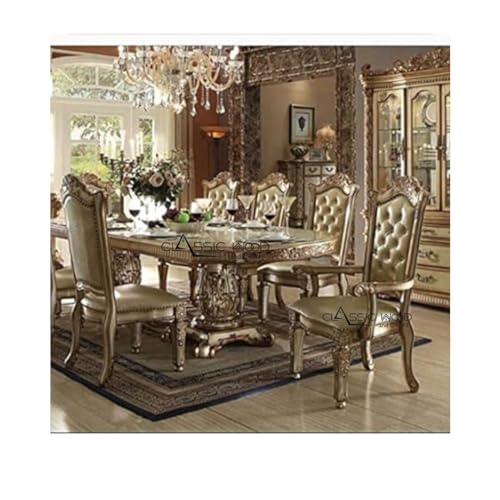 Classic Wood and Craft® Luxurious Dining Table Set 8 Chairs ...