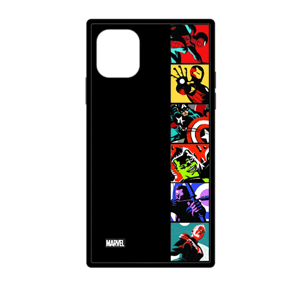 PGA Premium Style iPhone 11 ガラスハイブリッドケース [アベンジャーズ/ポップアート] ケース PG-DGT19B12AVG