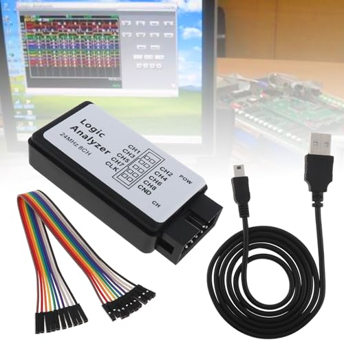 Image of 1 Set USB Logic Analyzer Device Set 8 Channel 24MHz UART IIC SPI Debug Logical Analysis Device Set with USB Cable Fit for Arduino ARM /FPGA M100 Hot
