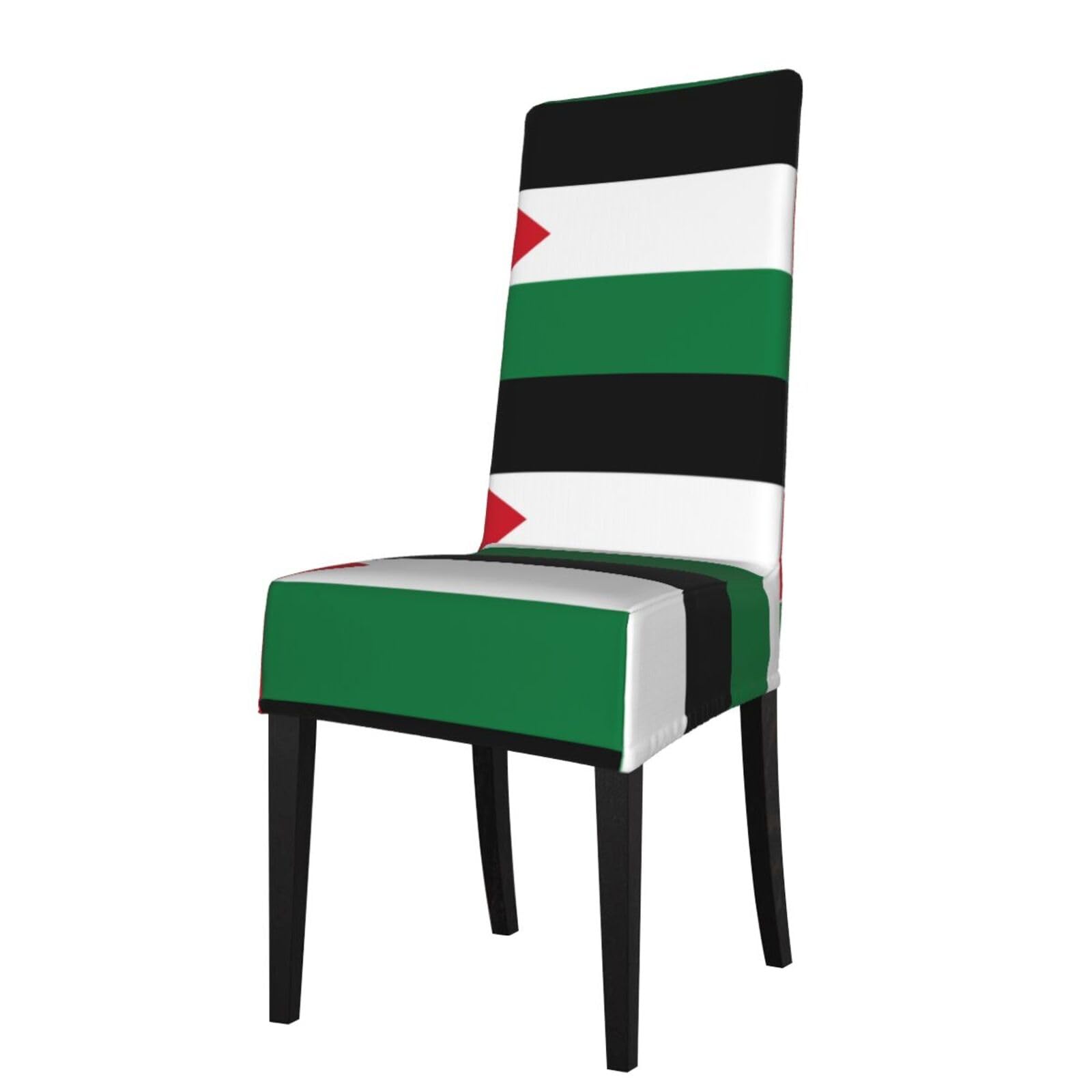 YYHWHJDE Flag of the State of Palestine Prints Protection Cover for Dining Chair – Stretch Slipcovers for a Fresh, Refreshed Dining Room Look!