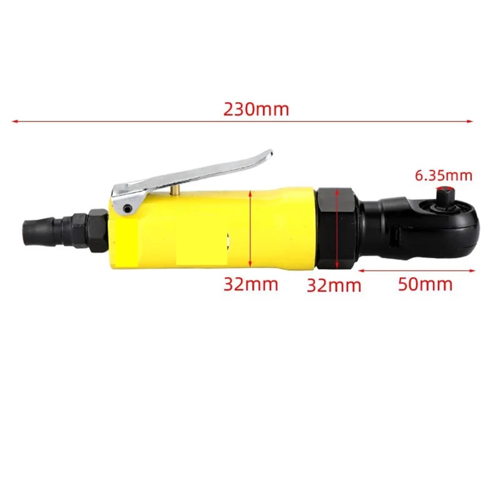 Chiave a cricchetto pneumatica da 1/4", chiave a bussola a impatto, utensile ad angolo retto - Pneumo-Tech