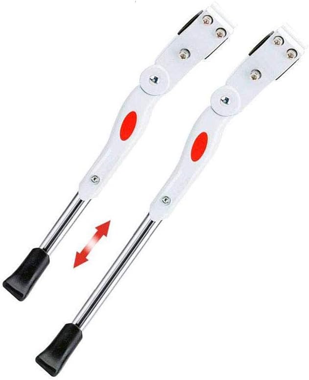 Wolike Bike Kickstands, Adjustable Bike Side Stand kids/adult Bicycle kickstand with Aluminum Alloy and Anti-slip Rubber Foot for Bike 22" - 28"（White）