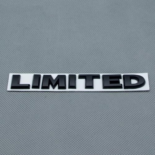Image of 2pcs Metal Limited Rear Tailgate Trunk Badge Sport Logo Emblem (Matte Black)