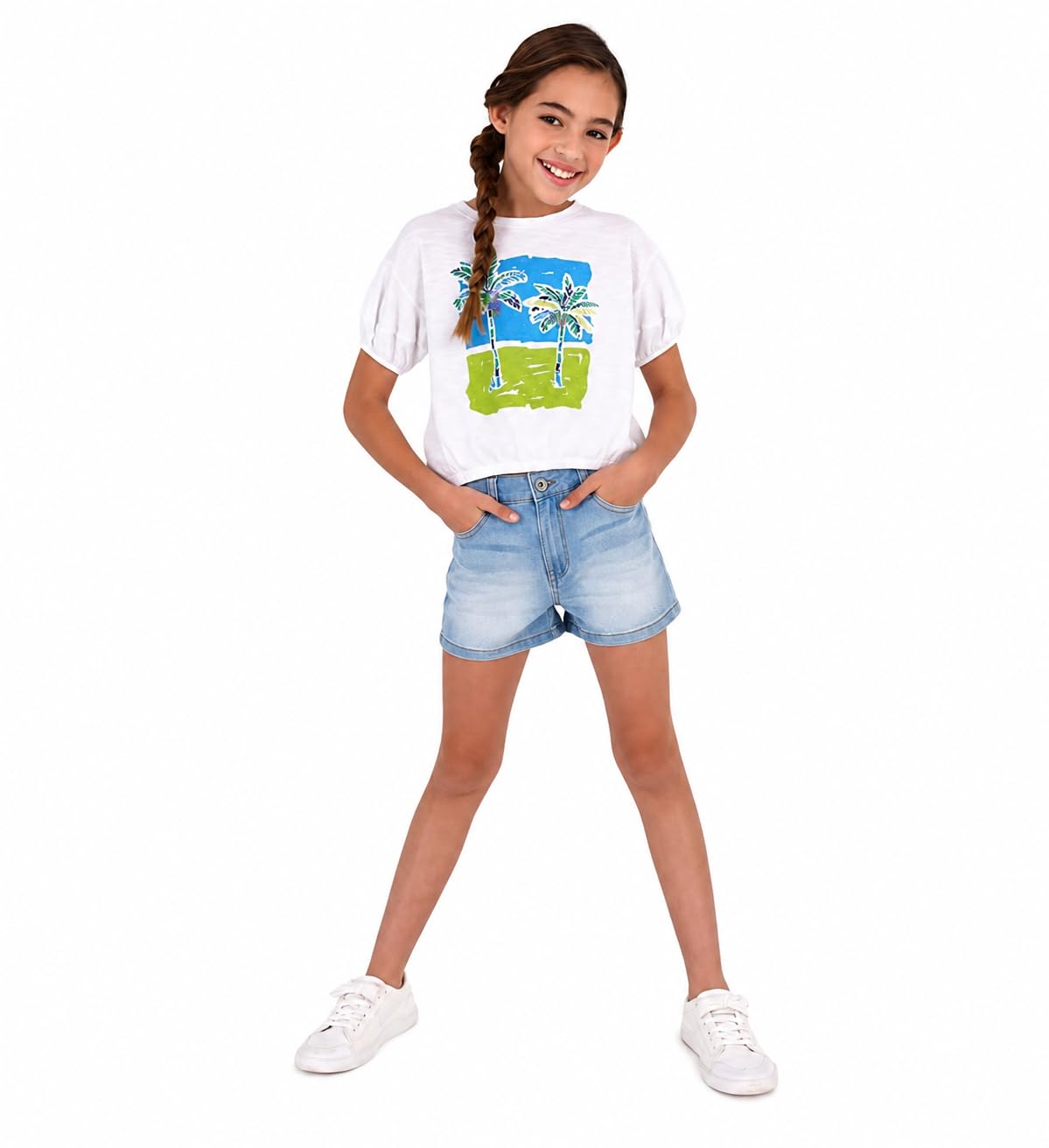Mayoral Pantaloncino Short Jeans per Ragazza - Stile e Comfort per L'Estate 235 (età 10 Anni, Regular, Chiaro)