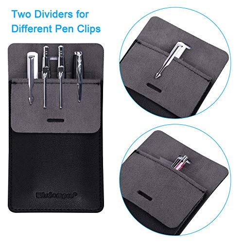Wisdompro W-3XPULEATHERPOCKETPROTECTOR-BLK-AMZ Pocket Protector, 3 Pack Pu Leather Heavy Duty Pen Holder Pouch thumb #1