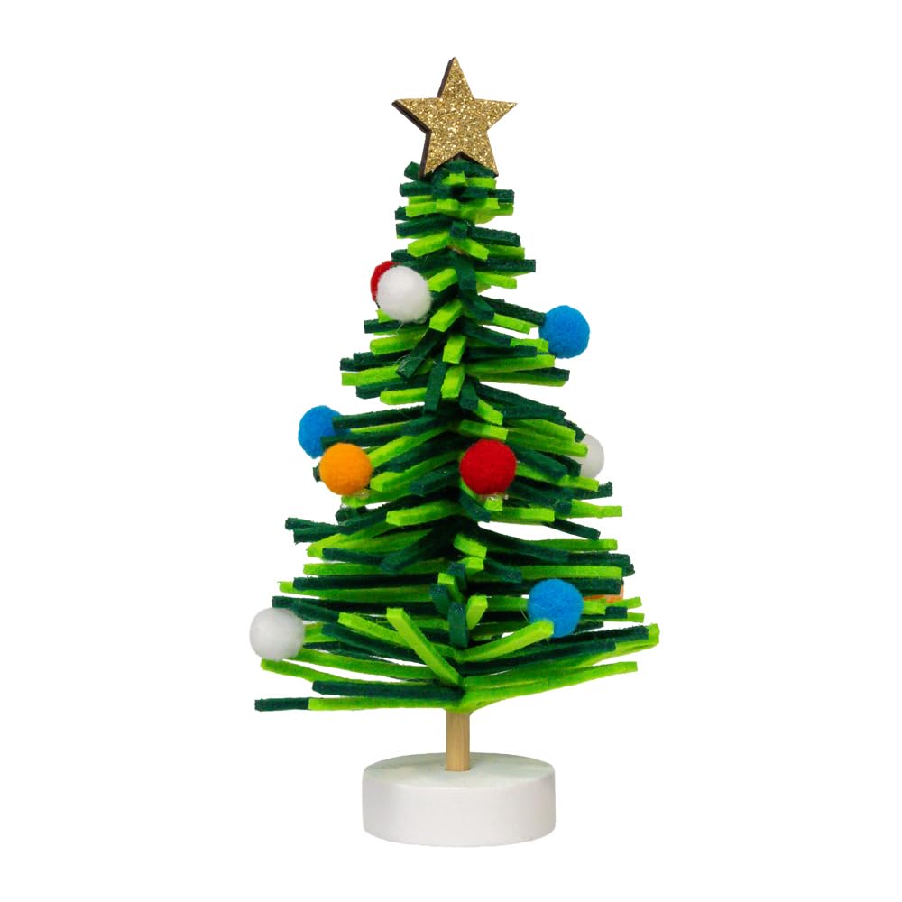 Kurt Adler Decorated Green Glittered Christmas Tree Table Piece
