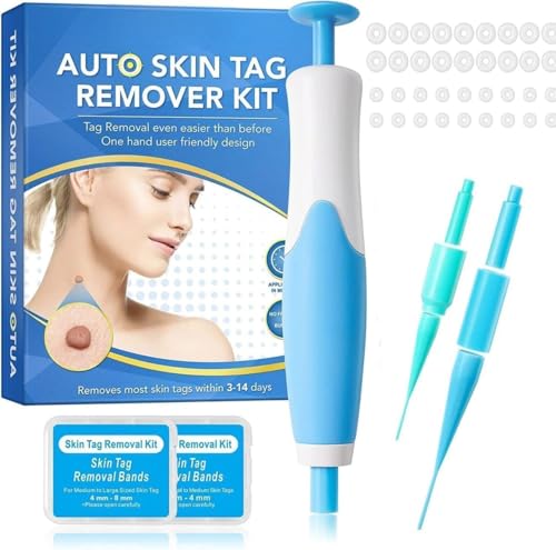 Image of Upgraded 2-in-1 Skin Tag Removal Kit - Auto Skin Tag Remover for Micro to Large Tags (2mm-8mm) - Includes Micro & Regular Removal Bands - Safe & Effective Skin Tag Remover Tool