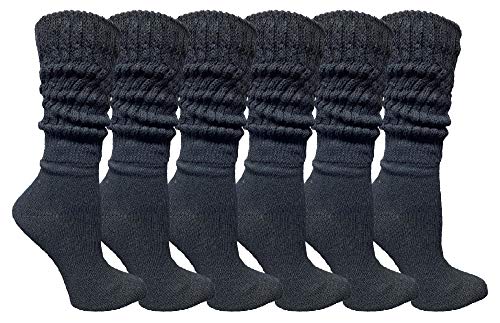 Yacht & Smith Womens Cotton Slouch Socks, Womens Knee High Boot Socks