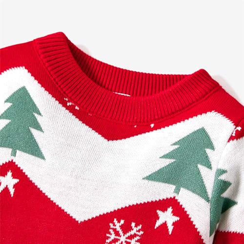 PATPAT Christmas Sweater Family Set Long Sleeve Knit Sweater Holiday Xmas Knitted Pullover4