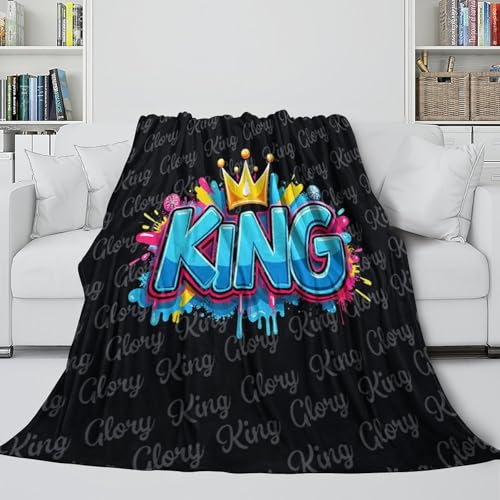 Couverture microfibre chaude 150x200cm King imprimé 3D vif