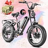 eAhora Luna II 3000W Dual Motor Electric Bike for Adults, 33Mph 7-Speed Ebike with Removable 48V 20Ah Battery, 20'' * 4.0 Fat Tires Ebikes with Dual Hydraulic Disc Brakes Black