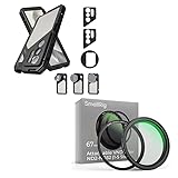 SMALLRIG Bundle for iPhone 15 Pro Max Phone Cage with 67mm Filter Adapter 4391B 67mm Magnetic Variable ND Filter ND2-ND32 (1-5 Stops) + 67mm Threaded Filter Ring 4581