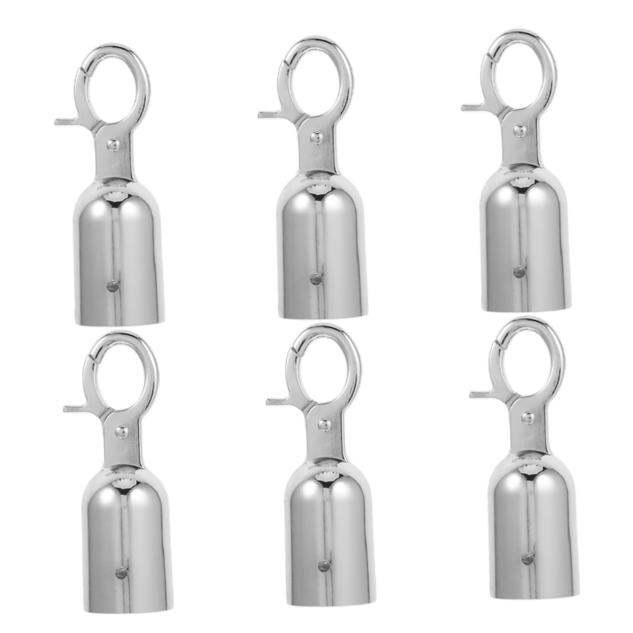 Gadpiparty 6pcs Stainless Steel Rope End Caps with Inner Diameter Durable Metal Cord Connectors for Boats and Trucks Heavy Duty Rope Stoppers with Easy Installation