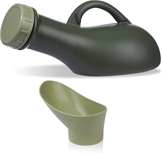 NUOMI Unisex Urinal Bottle Portable Pee Bottle with a Lid and Funnel Plastic Travel Toilet Urinal for Men and Women Hospital Camp Car, 1000 ML