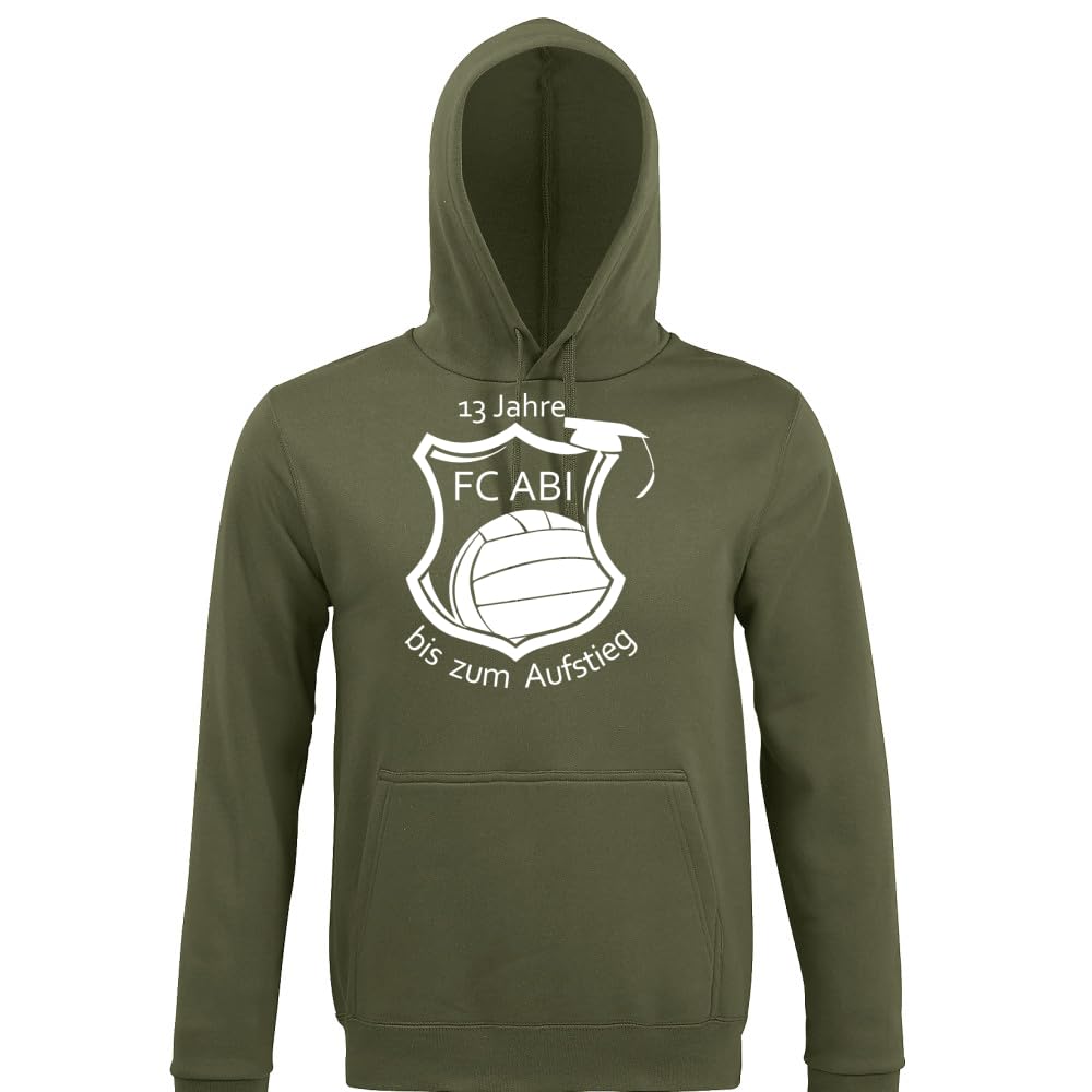 FC Abi męska bluza z kapturem, wojsko, 4XL