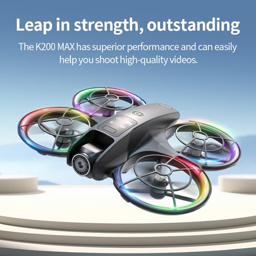 Big-Size K200 Max Drone with 4.8-Inch Screen Controller with SD Card, Two-batteries, Brushless Motor, Optical Flow Positioning, with Black Outdoor Carrying Case. - Image 6