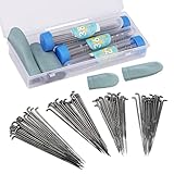 80 PCS Felting Needle, 4 Size Felting Needles Set, Triangle Felting Needles with Finger Cots for Beg