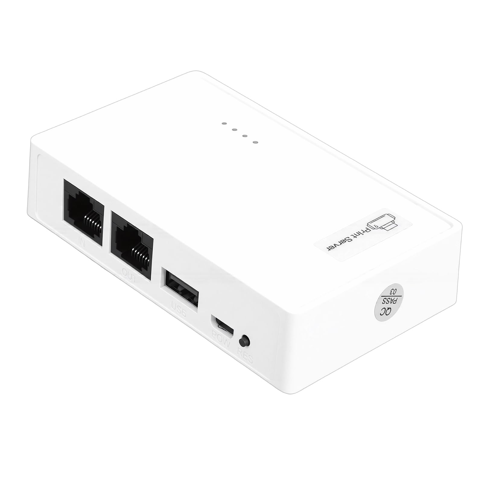 Eujgoov Server di Stampa Wireless USB, Ricevitore Condivisore di Stampanti WiFi per OS X, con Porta USB Rete Stabile per Ufficio