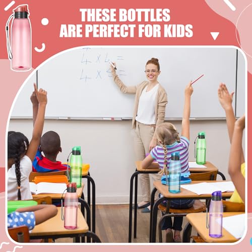Uiifan 50 Pieces Plastic Water Bottle Bulk 17 oz Sports Drink Bottles with Handle Strap Flip Top Reusable Leakproof for Adults Travel Cycling Camping Hiking Gym Fitness - Image 7