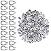 Produktbild Aluminiumhülsen Clips 200 Stücke für Drahtseil 2mm Durchmesser Kabelkausche Rigging Aluminium Doppelhülsen Kabelklemmen + 20 Stück M2 304 Edelstahl Fingerhut (Silberton)