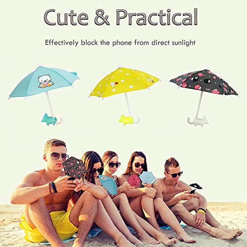 Guarda-chuva de telefone para sol - Mini guarda-chuva para telefone com suporte de ventosa ajustável