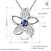 Produktbild Good dress Frauen Romantische Kupfer Kabel Kette Anhänger Halskette Mode Silber Fashion Star Weiß Zirkon Halskette, Blau