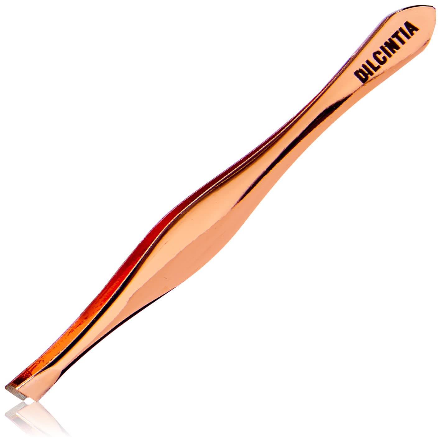 DILCINTIA BEAUTY Pinça Ponta Diagonal Aço Inox Rose Gold 3.5''