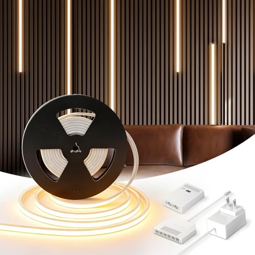 V4light LED Strip Lights for Slat Wall Recessed 16.4ft Smart Dimmable