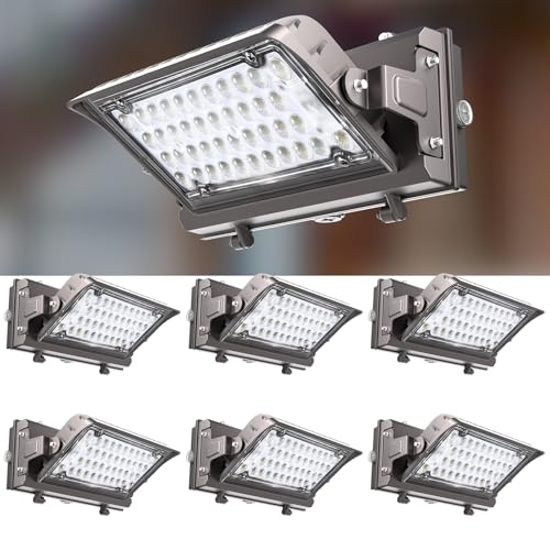 Image of Lightdot 150W LED Wall Pack Lights, 360 Adjustable Panel with Dusk to Dawn Photocell, 22500Lm 5000K Daylight, IP65 Waterproof & Advanced Heat Dissipation Outdoor Security Lighting(Height:10~20ft)