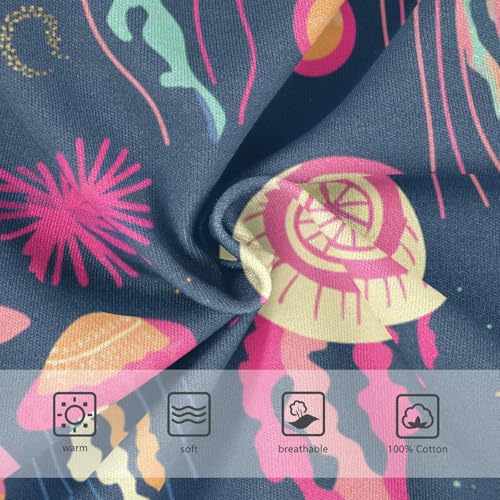 KLL Colorful Jellyfish Baby Boys Cotton Nighttime Underwear Breathable Children Panties3