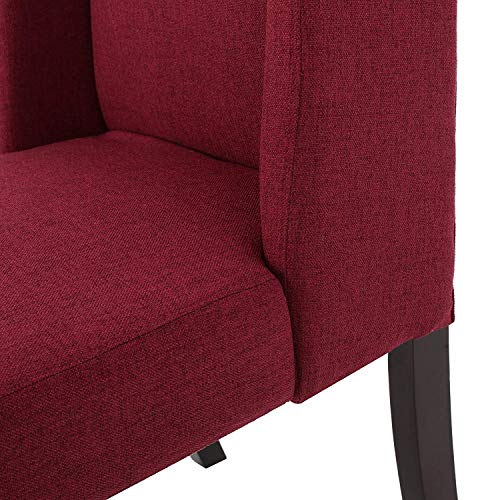Image of APRODZ Rove Fabric Dining Chair (Set of 2), Deep Red