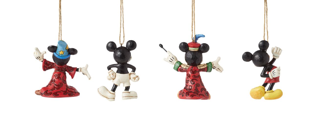 Disney Traditions Mickey Lot de 4 décorations suspendues