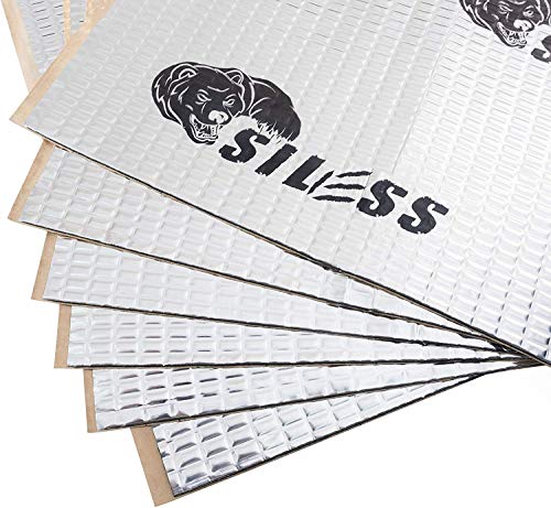 Siless 50 mil 30 sqft Car Sound Deadening mat - Butyl Automotive Sound Deadener - Noise Insulation and Vibration Dampening Material (30 sqft)
