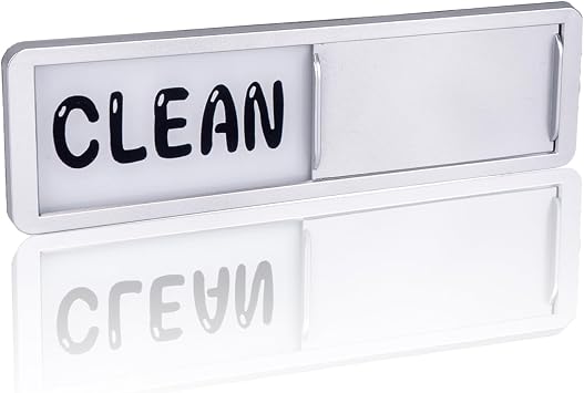 Dishwasher Magnet Clean Dirty Sign, Clean and Dirty Dishwasher Magnet,Non-Scratching/Super-strong Magnet with 2 Double-sided Adhesives/Easy to Slide, Dishwasher sign for kitchen organization A