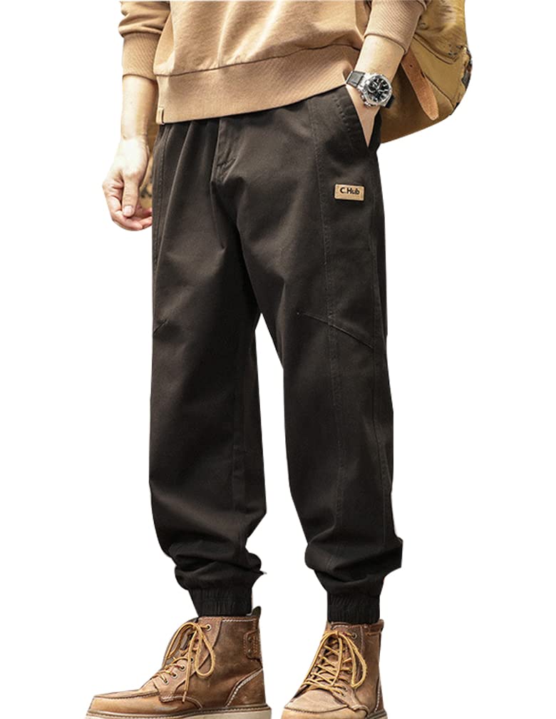 PASOK Men's Cargo Pants Work Hiking Outdoor Trousers Lightweight Joggers with Multi Pocket