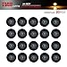 TMH (Pack of 20 3/4 Inch Mount Smoked Lens Amber LED Clearance Bullet Marker lights, Side LED marker lights for trailer Truck RV Car Bus Van
