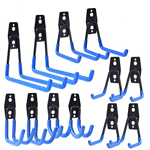 Garage Hooks Heavy Duty, Steel Garage Storage Hooks, Tool Hangers for Garage Wall