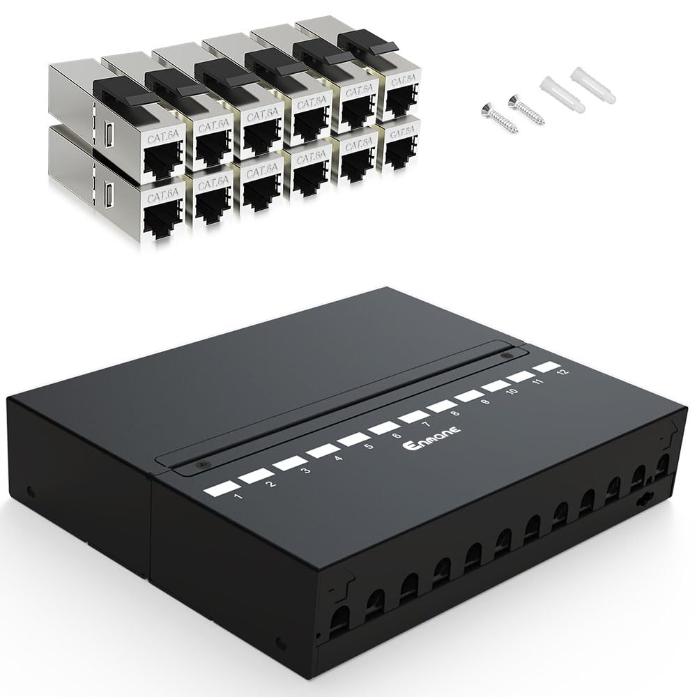 Patchpanel 12 Port Cat6a Keystone Patch Panel Netzwerk Patch