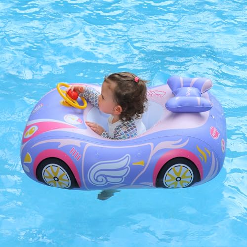 Swimbobo Toddler Float 2-Pack - Interactive Baby Pool Floats for Safe Water Play Multiple Fun Designs Swimming Pool Toys for Babies & Kids (2 Pack-Steering Wheel) — view 4