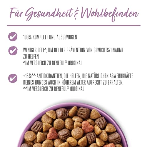 Beneful Glückliche Jahre 7+ Senior Hundefutter trocken, mit Huhn und Gartengemüse, 1er Pack (1 x 12kg)