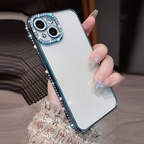 Coque iPhone 12 strass brillant silicone transparent pour soirée et quotidien