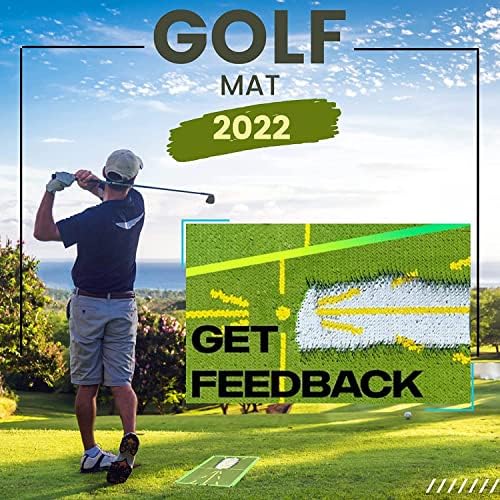 Golf Training Mat for Swing Detection Batting Golf Training Aid Equipment - Analysis Swing Path and Correct Hitting Posture, for Practice Outdoor Indoor